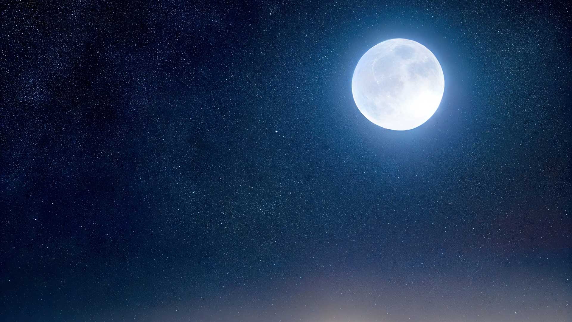 A skyline at night